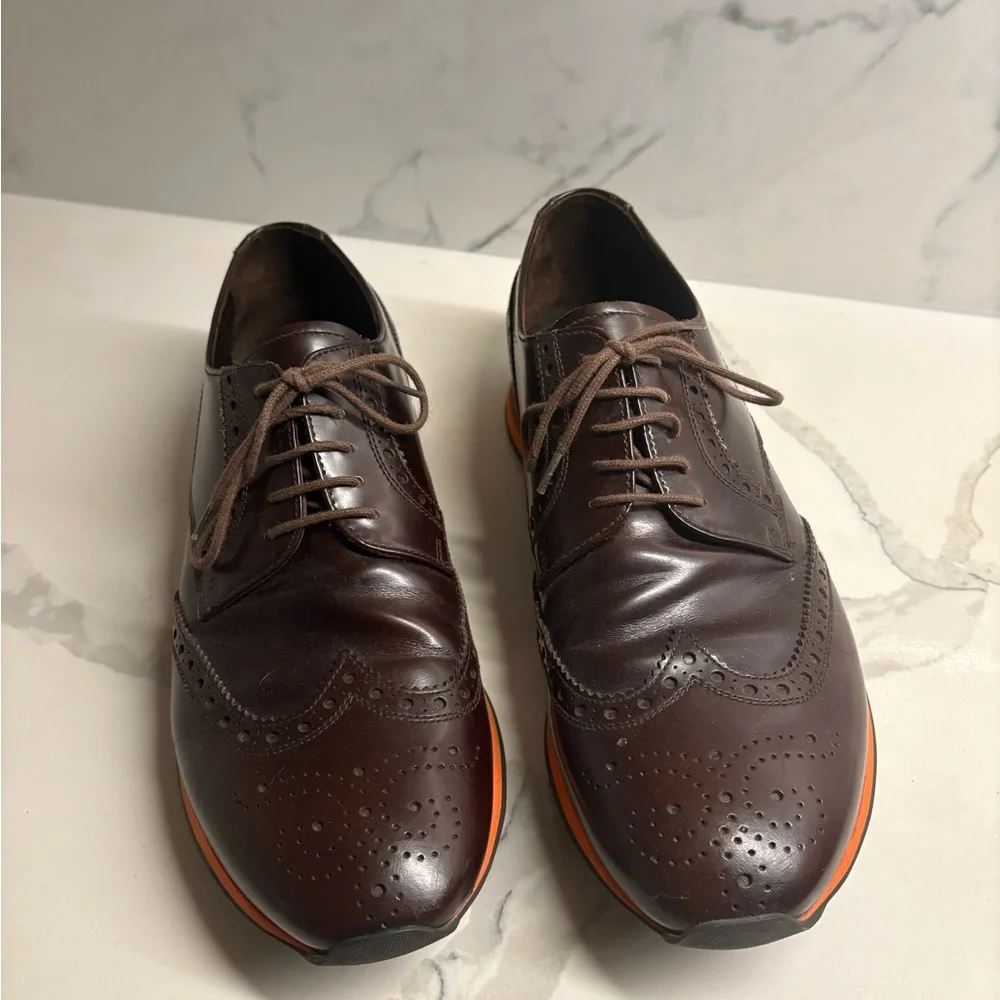 Prada men’s wingtip black 7 1/2 - Picture 2 of 6